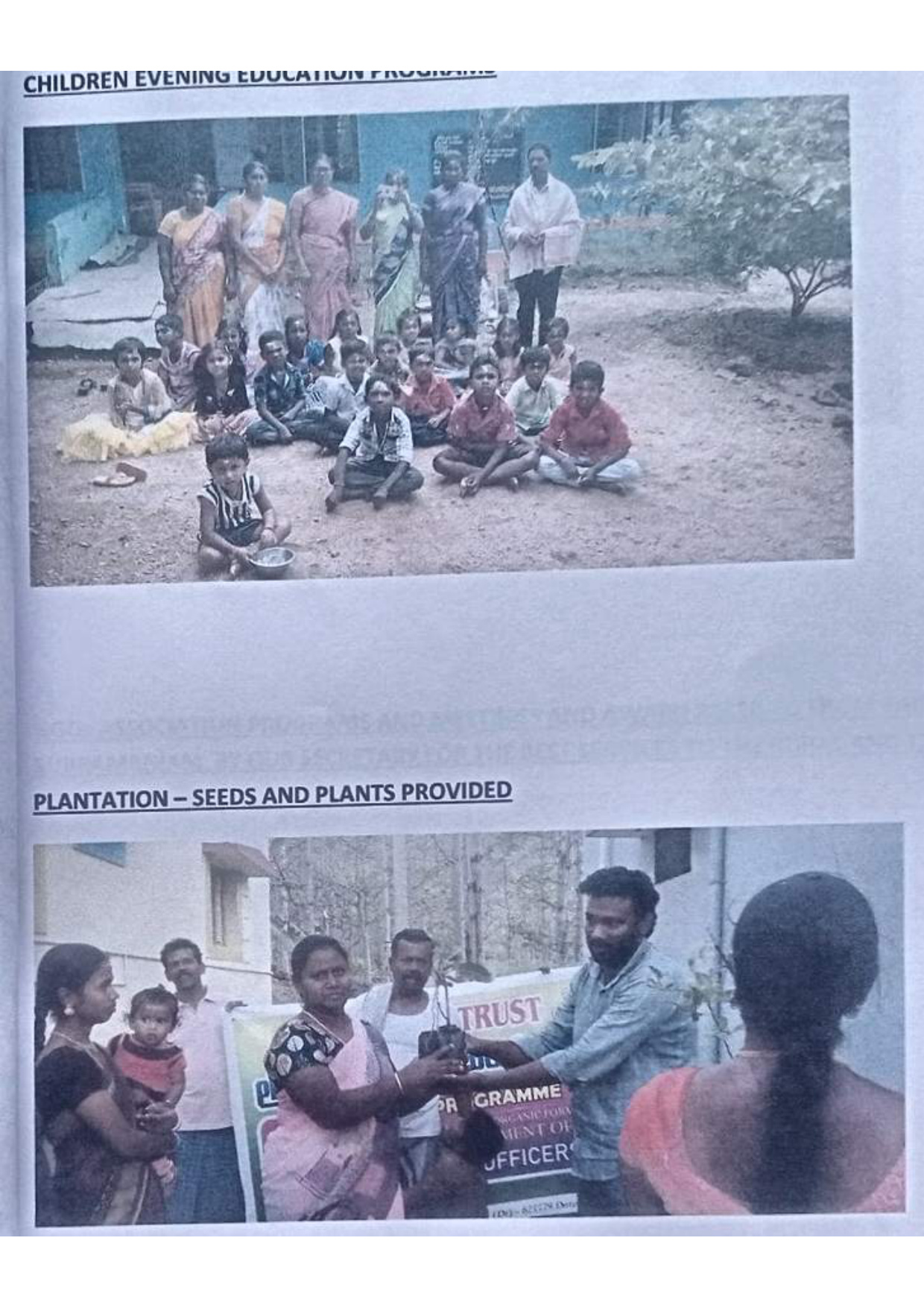 Children Evening Education & Plantation Programs